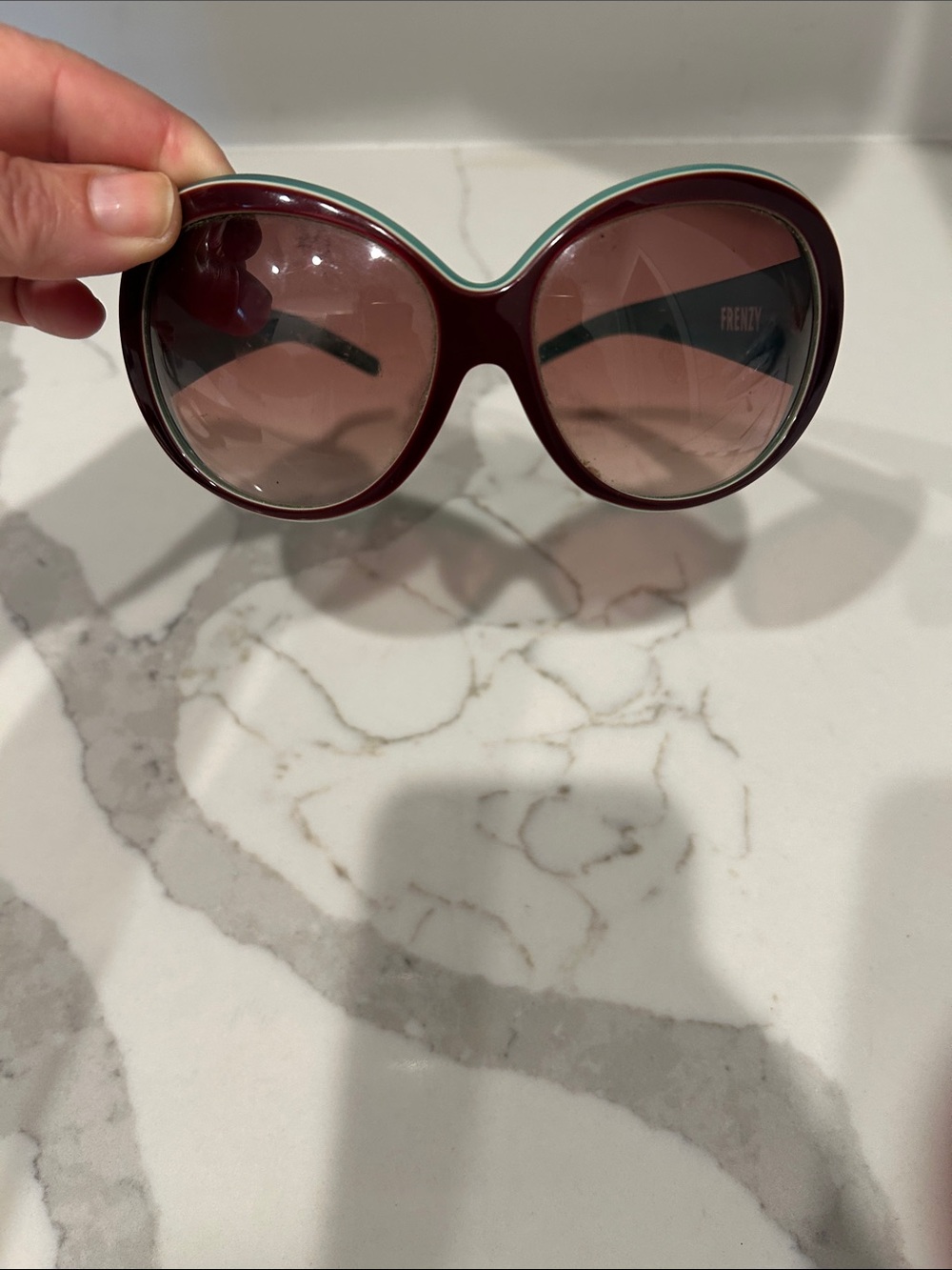 Von Zipper Frenzy Women's Oversized Burgundy Sunglasses NO CASE
